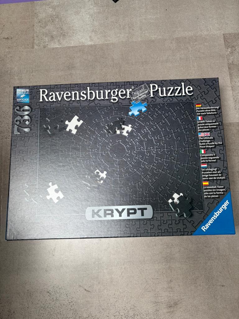 Puzzel krypt zwart, Ophalen, 500 t/m 1500 stukjes, Zo goed als nieuw, Legpuzzel