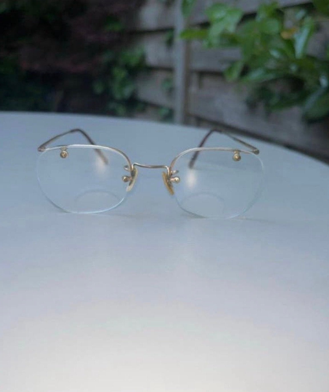 Antieke randloze bril jaren '50 - Gouden montuur, Sieraden, Tassen en Uiterlijk, Zonnebrillen en Brillen | Dames, Overige merken