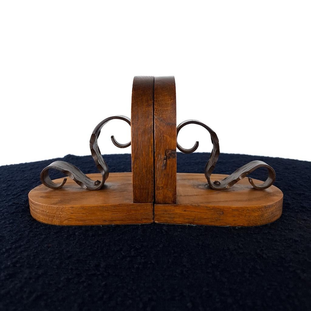 Vintage houten boekensteunen art deco stijl, Gebruikt, Ophalen of Verzenden, X, X