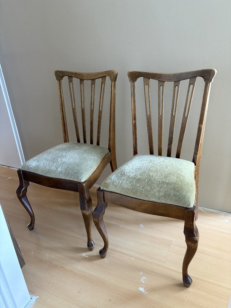 2 stoelen - opknappers, Huis en Inrichting, Stoelen, Ophalen, Gebruikt, Twee, Bruin