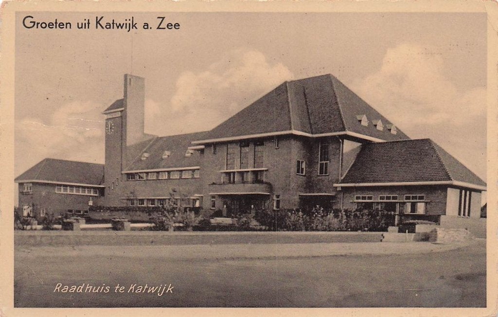 703-345-047 Groeten uit Katwijk aan Zee Raadhuis, Verzenden, Voor 1920, Zuid-Holland