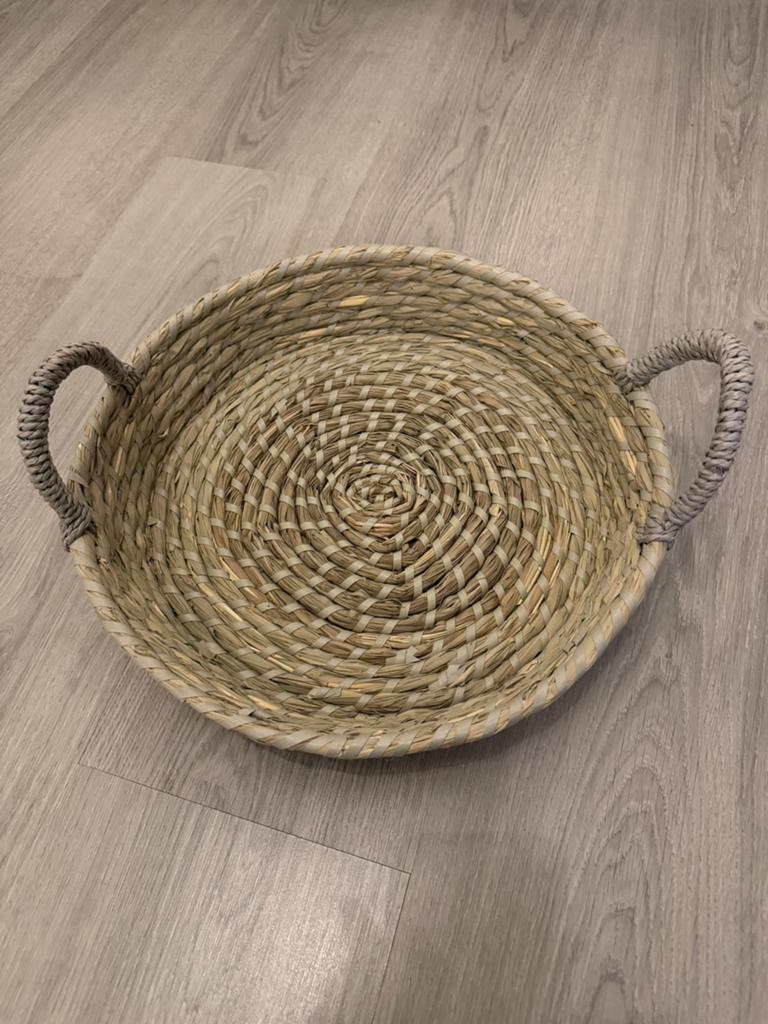 Nieuwe rieten fruitmand, Huis en Inrichting, Woonaccessoires | Schalen en Manden, Mand, Rond, Nieuw, Ophalen of Verzenden