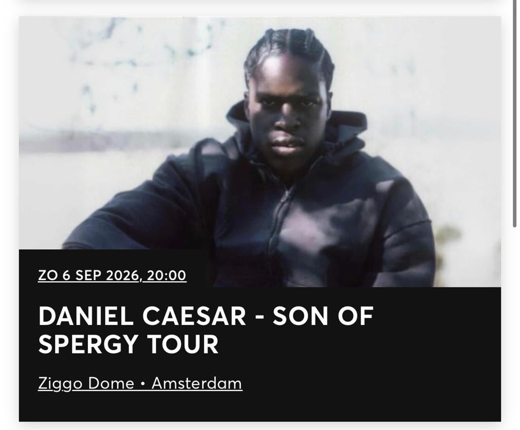 Daniel Caesar zitplaatsen, Tickets en Kaartjes, Twee personen, September