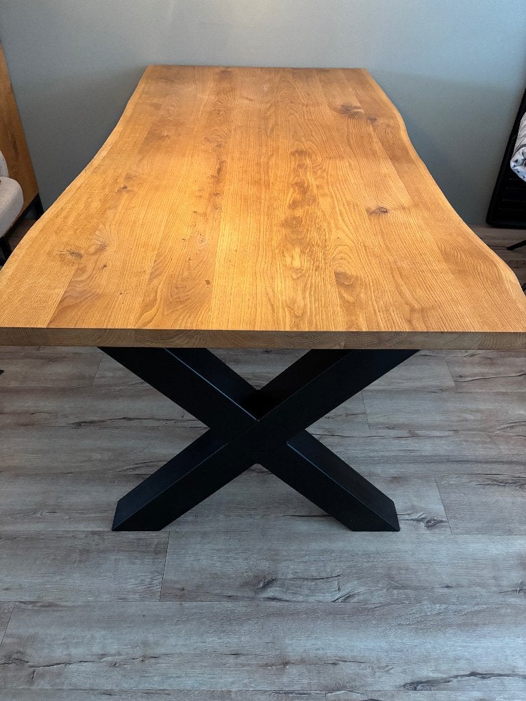 Mooie Boomstam eettafel, Huis en Inrichting, Tafels | Eettafels, Ophalen, Eikenhout, 200 cm of meer, 50 tot 100 cm