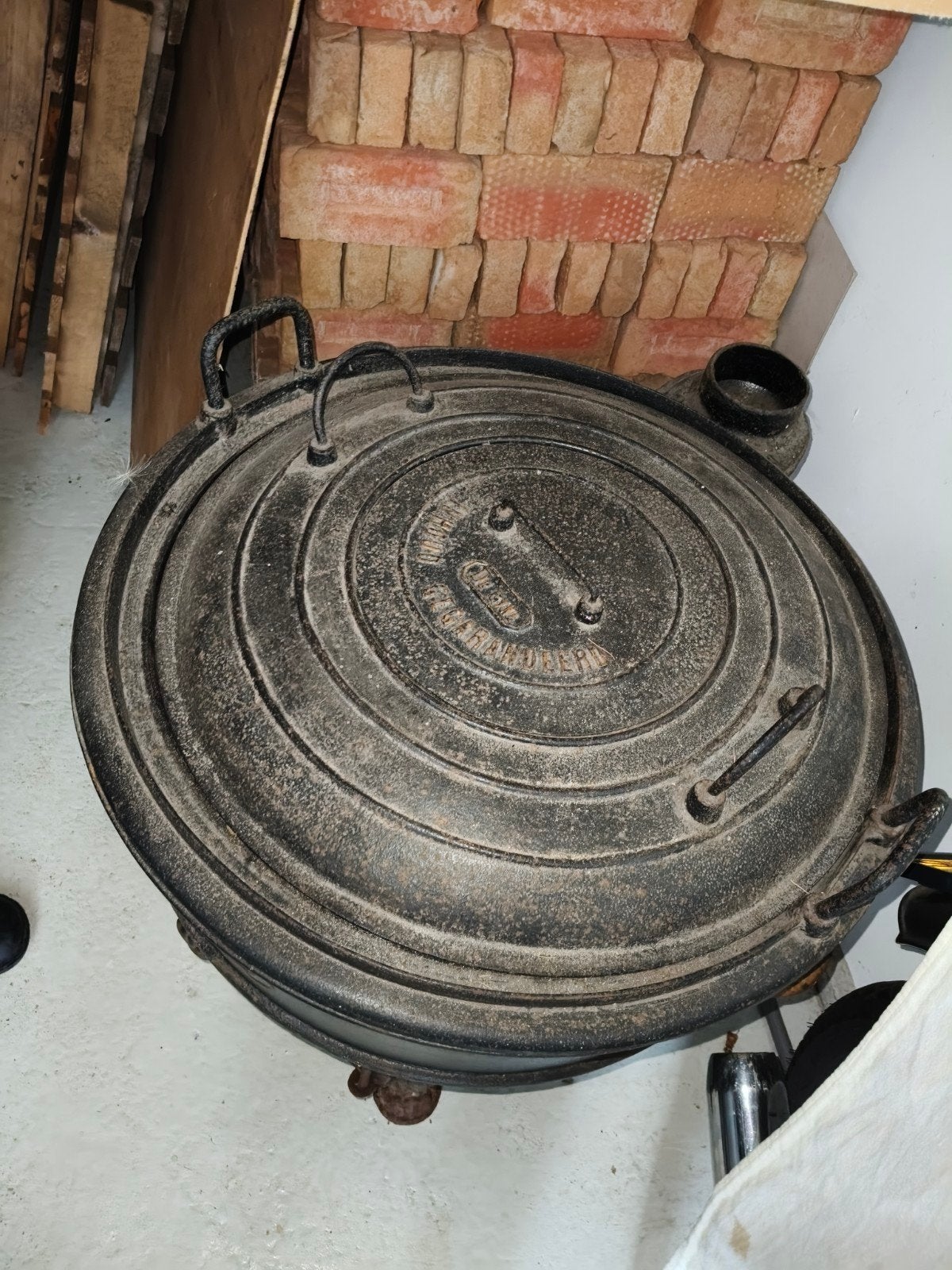 Antieke Stoompotkachel, Antiek en Kunst, Curiosa en Brocante, Ophalen