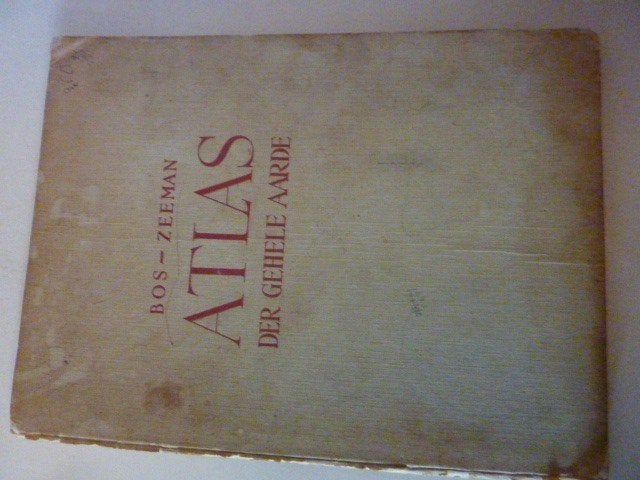 Bos-Zeeman - Atlas der gehele aarde 1955, Boeken, Gelezen, Ophalen of Verzenden, Landkaart, 1800 tot 2000