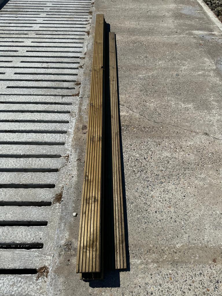 Geïmpregneerde vlonderplanken - 400 cm lang, Ophalen, Gebruikt, A, Hout
