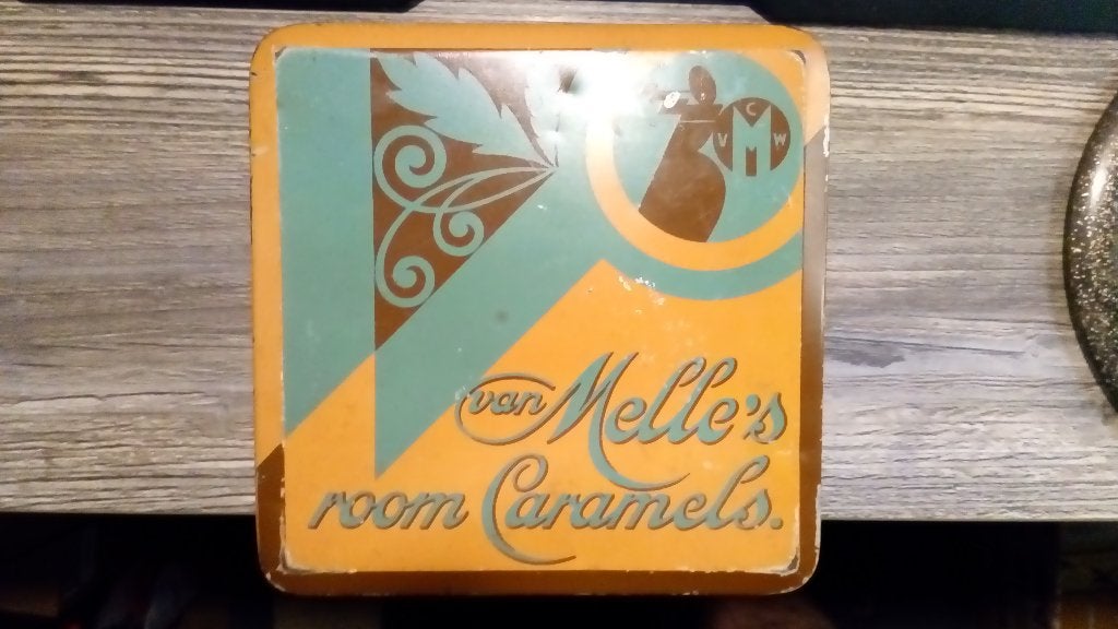 van melle room caramels blik, Verzamelen, Ophalen of Verzenden, Gebruikt, Overige, Overige merken