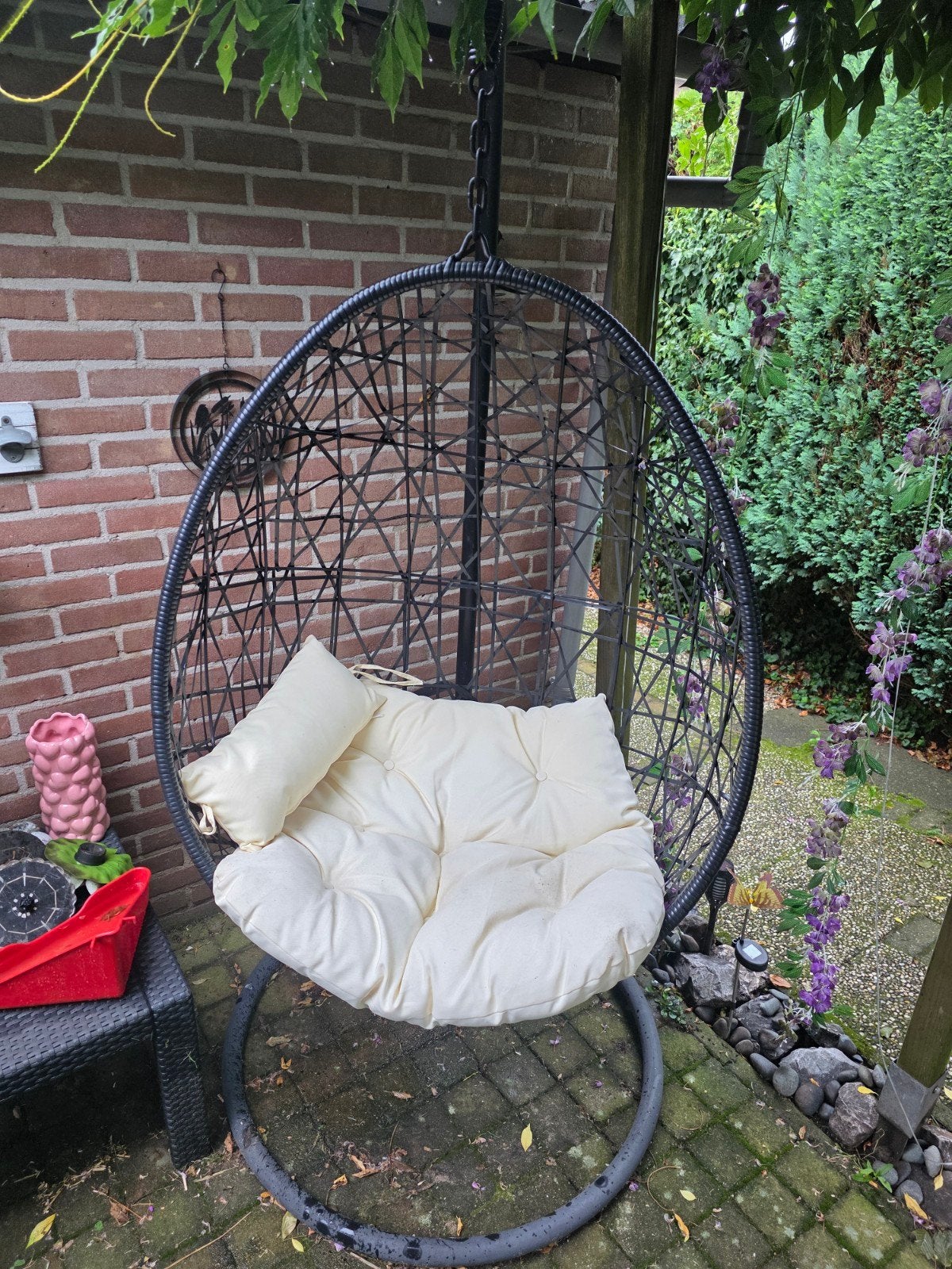 hangstoel Z.G.A.N MET kussen, Tuin en Terras, Tuinstoelen, Ophalen, Rotan