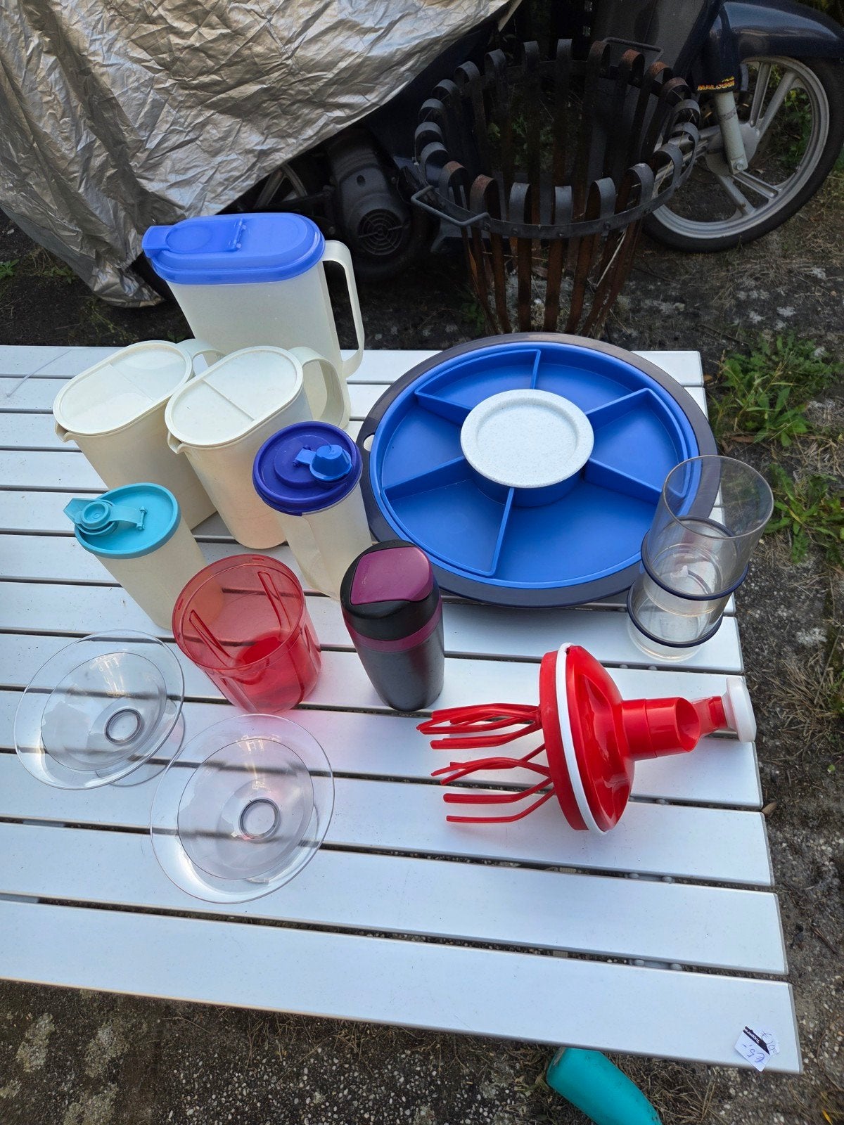 Grote Set Tupperware Keukengerei retro vintage, Ophalen of Verzenden, Zo goed als nieuw