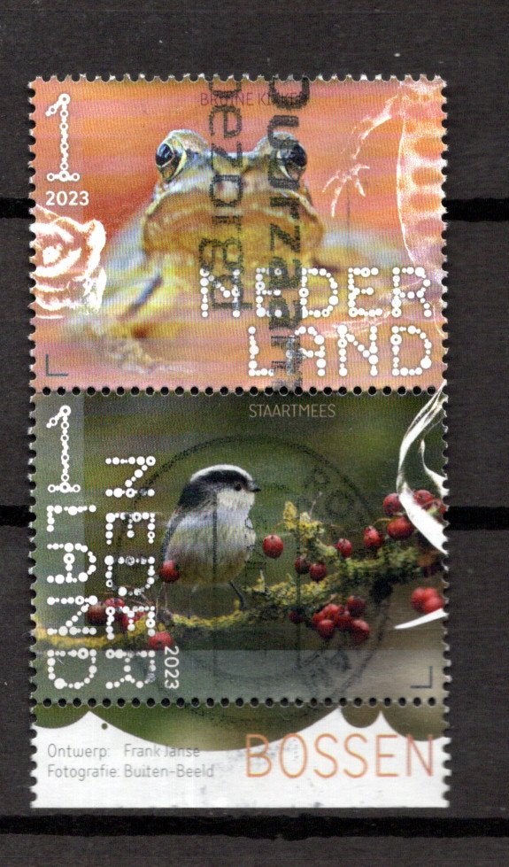 gestempelde zegels. jaar 2023. paartje beleef de natuur, Ophalen of Verzenden, Na 1940, Gestempeld