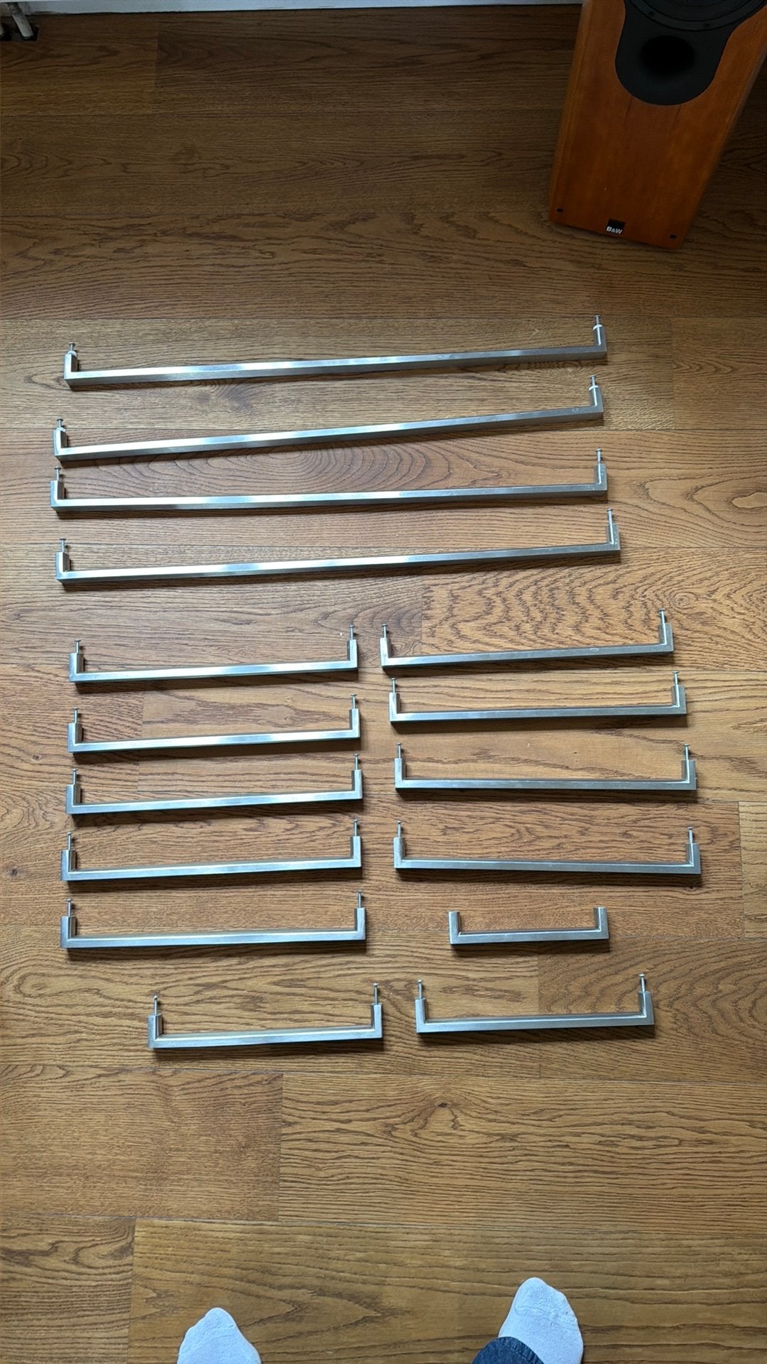 Handvatten / grepen voor keukenlades/-kasten (rvs), Huis en Inrichting, Ophalen, Minder dan 50 cm, Gebruikt, Minder dan 25 cm