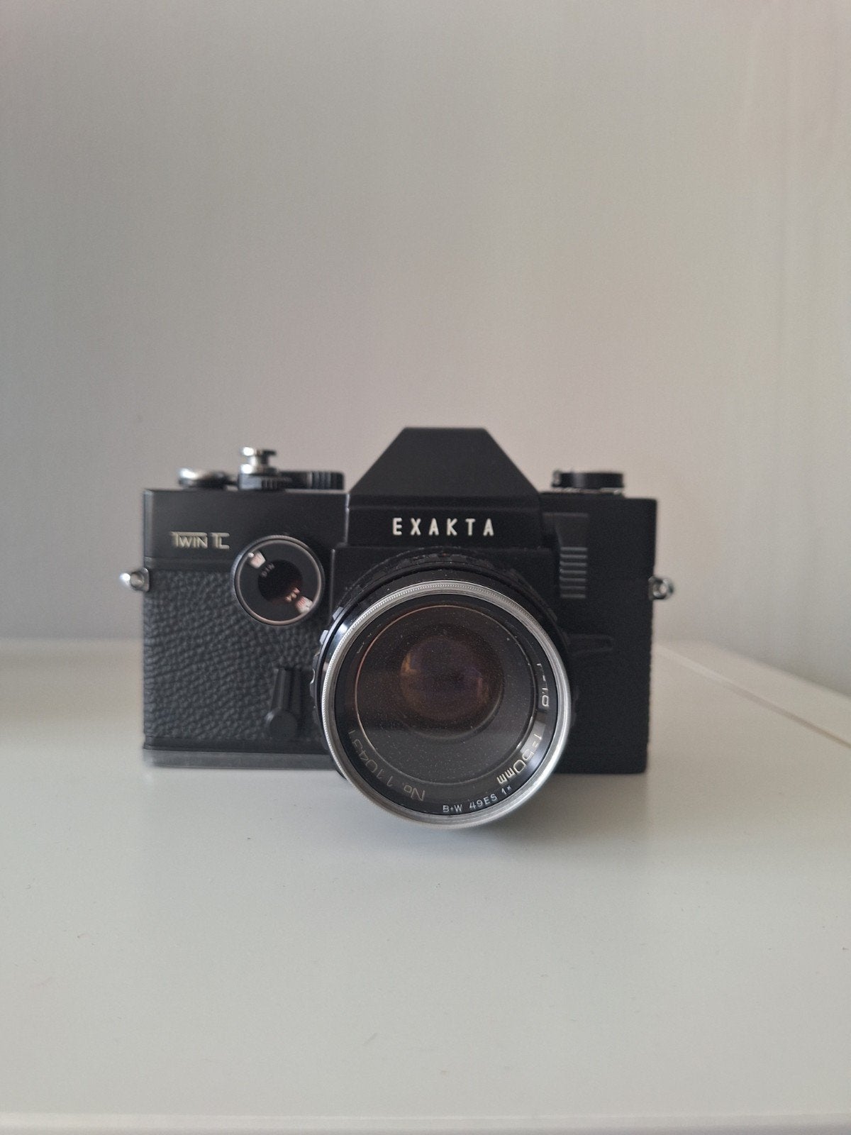 Exakta Twin TL + 50mm f/1.8 – Werkend + originele hoes, Ophalen of Verzenden, Gebruikt, Spiegelreflex, Overige Merken