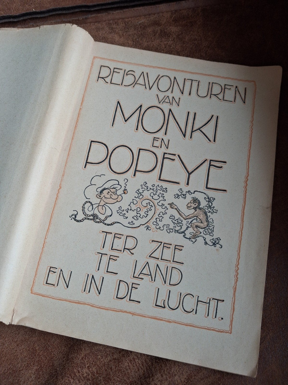 Zeldzaam Popeye stripboek: Reisavonturen Monki en Popeye, Boeken, Ophalen of Verzenden