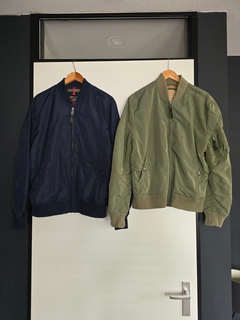 2x Alpha Industries bomberjack XL zomer groen/blauw, Kleding | Heren, Jassen | Zomer, Maat 52/54 (L), Alpha Industries, Ophalen of Verzenden