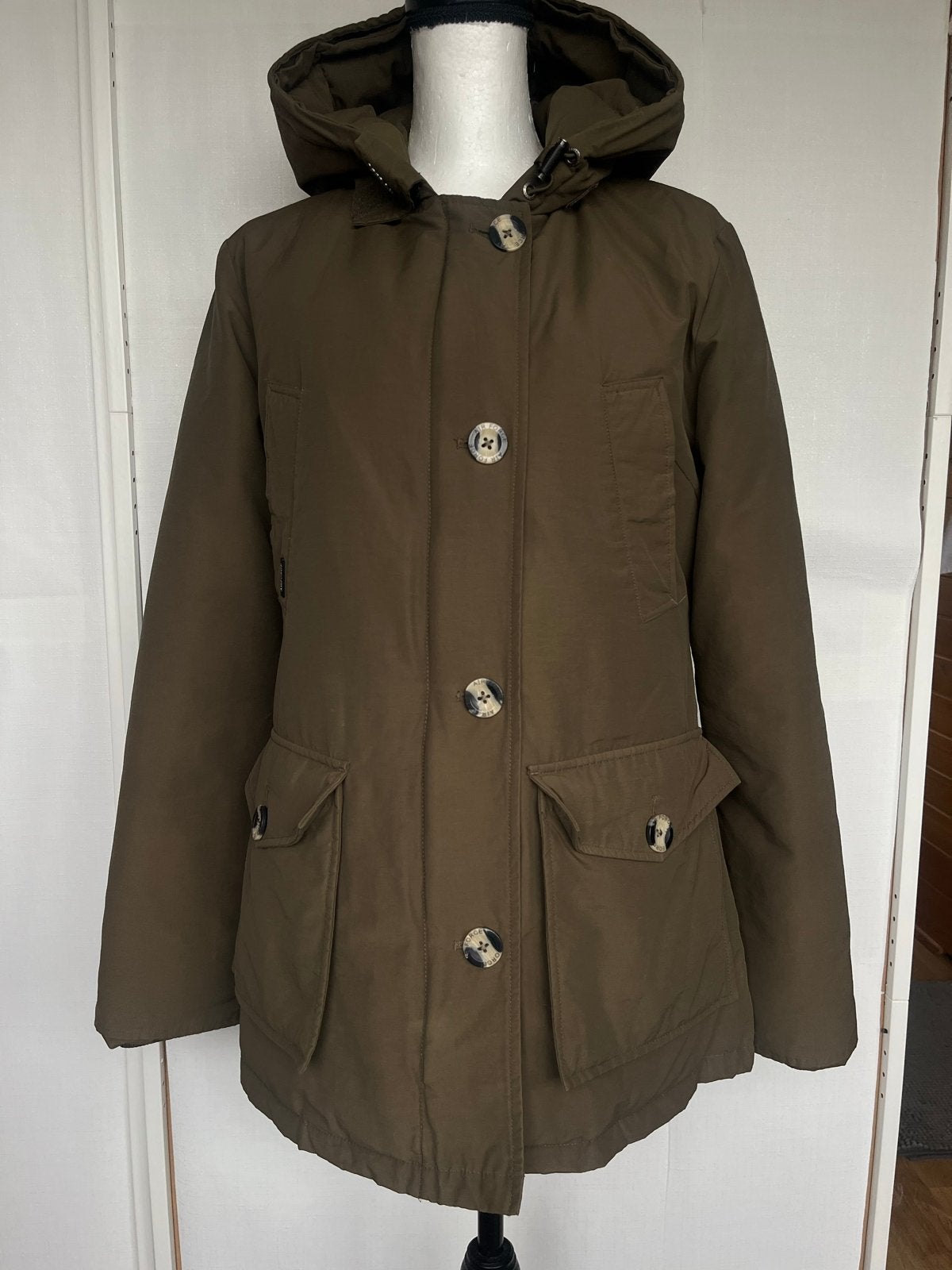 Airforce 4 Pocket Parka dames winterjas - Groen/Kaki (Maat M, Ophalen of Verzenden, Gedragen, Maat 38/40 (M), Groen