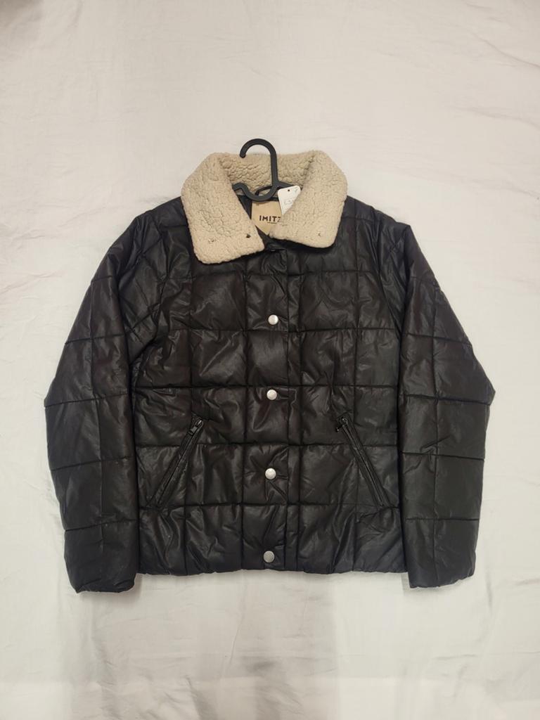 IMITZ Gewatteerd Jack met Teddykraag - Maat 36, Kleding | Dames, IMITZ, Zwart, Ophalen of Verzenden, Zo goed als nieuw