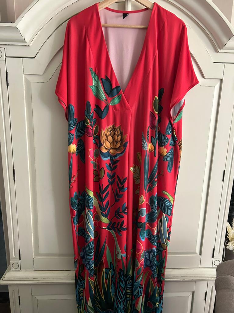 Yoek lange jurk xl (50/52), Kleding | Dames, Grote Maten, Ophalen of Verzenden, Zo goed als nieuw, Zwart, Jurk