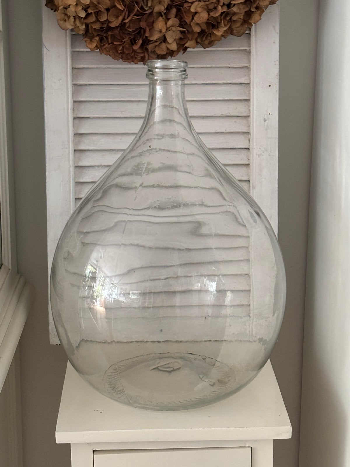 Grote glazen fles / vaas - Brocante, Ophalen