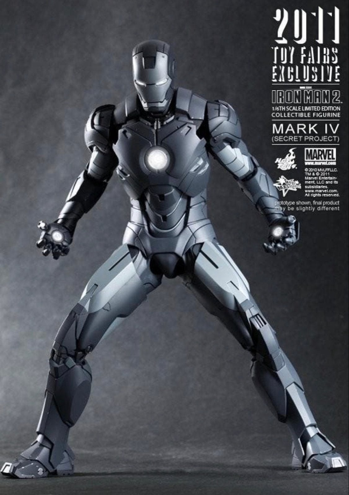 Hot Toys Iron Man 2 Mark IV (Secret Project) 12 inch, Verzenden, Zo goed als nieuw