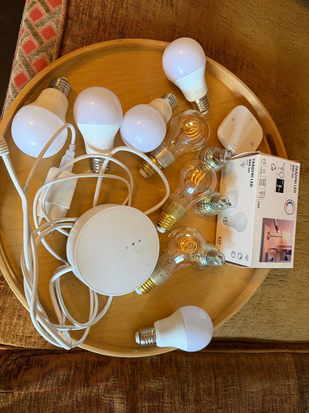 IKEA Tradfri Smart Home Set: Gateway, Afstandsbediening & La, 30 tot 60 watt, Gebruikt, Instelbaar wit, IKEA