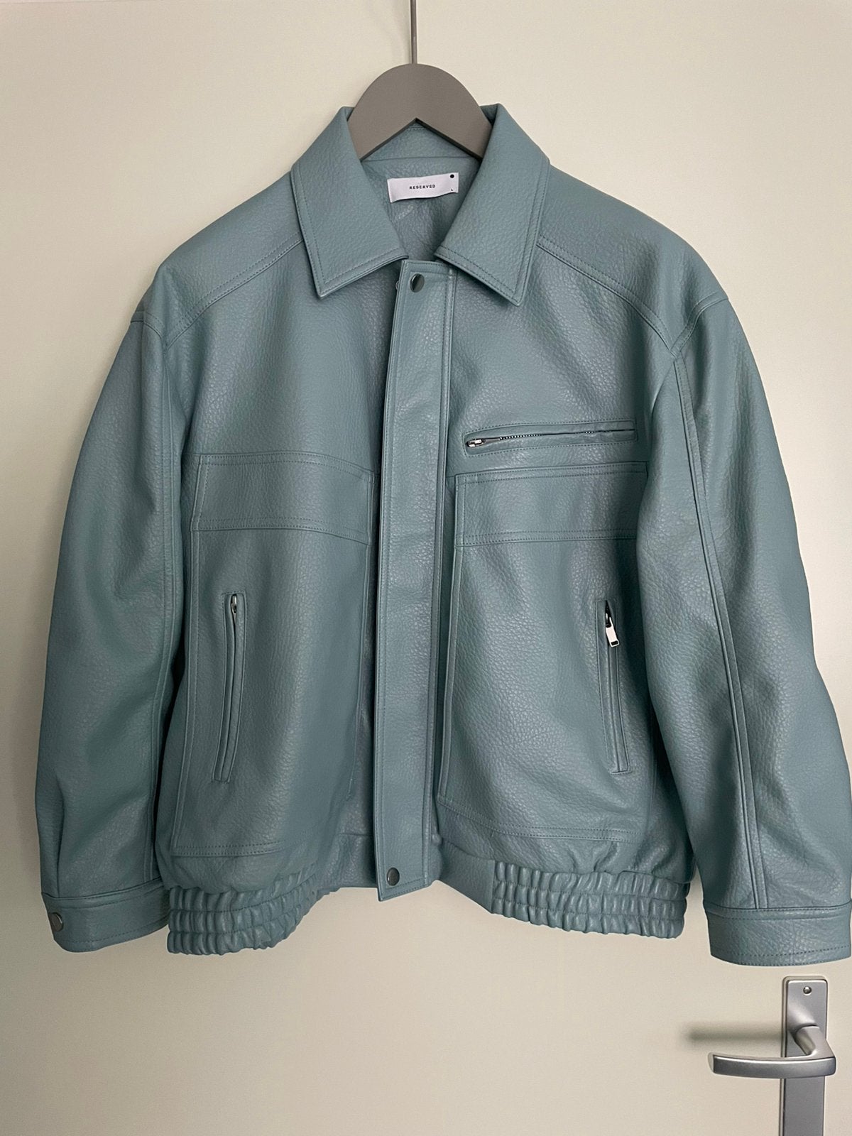 Reserved faux leather jack, Ophalen of Verzenden, Nieuw, Maat 42/44 (L), Blauw