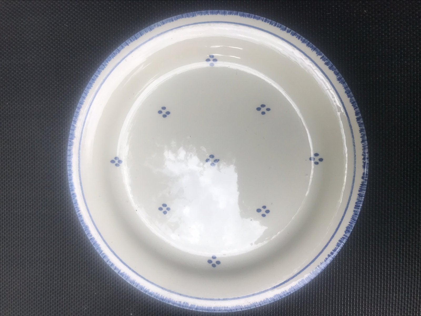 Bordje blauw-wit English Ironstone, Keramiek, Ophalen of Verzenden, Zo goed als nieuw, Bord(en)