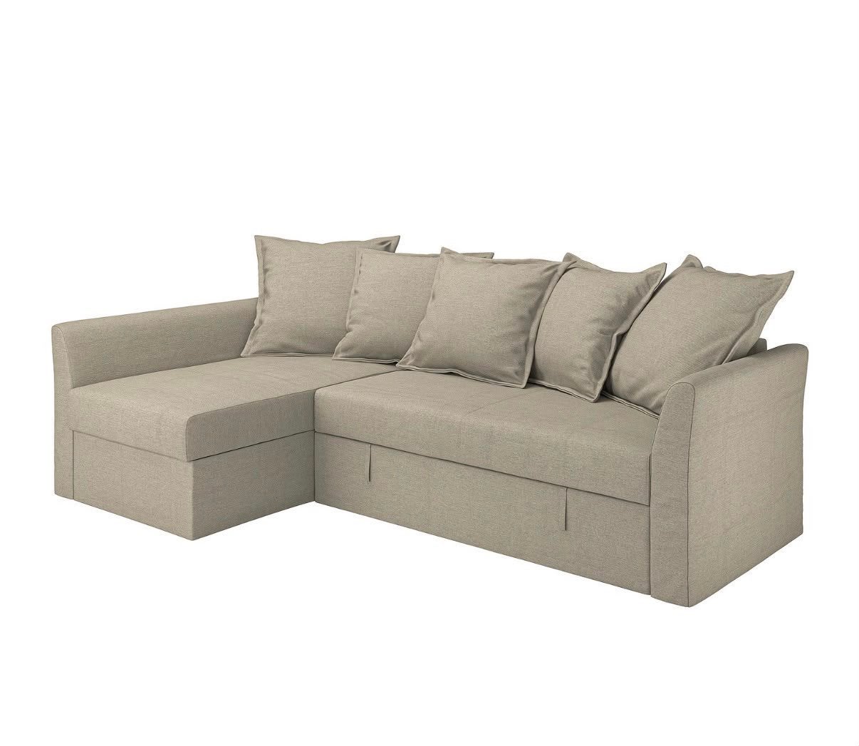 Holsmund Ikea hoekslaapbank zonder rugleuning, Ophalen, Eenpersoons, Wit, 90 cm