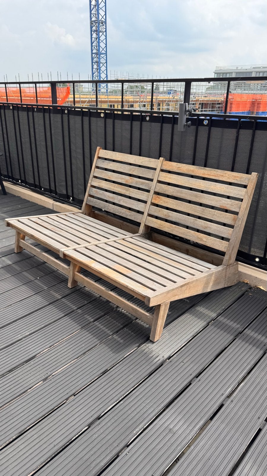Tikamoon Oliva Tuinbank met Kussens, Ophalen, Gebruikt, Teakhout