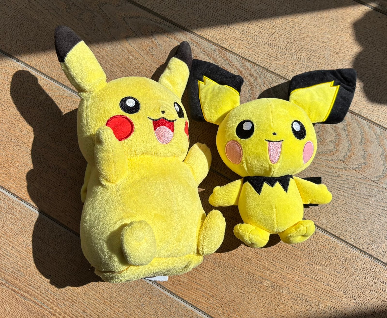 Pokemon Pikachu en Pichu, Kinderen en Baby's, Speelgoed | Knuffels en Pluche, Ophalen, Gebruikt, Geel, Overige typen