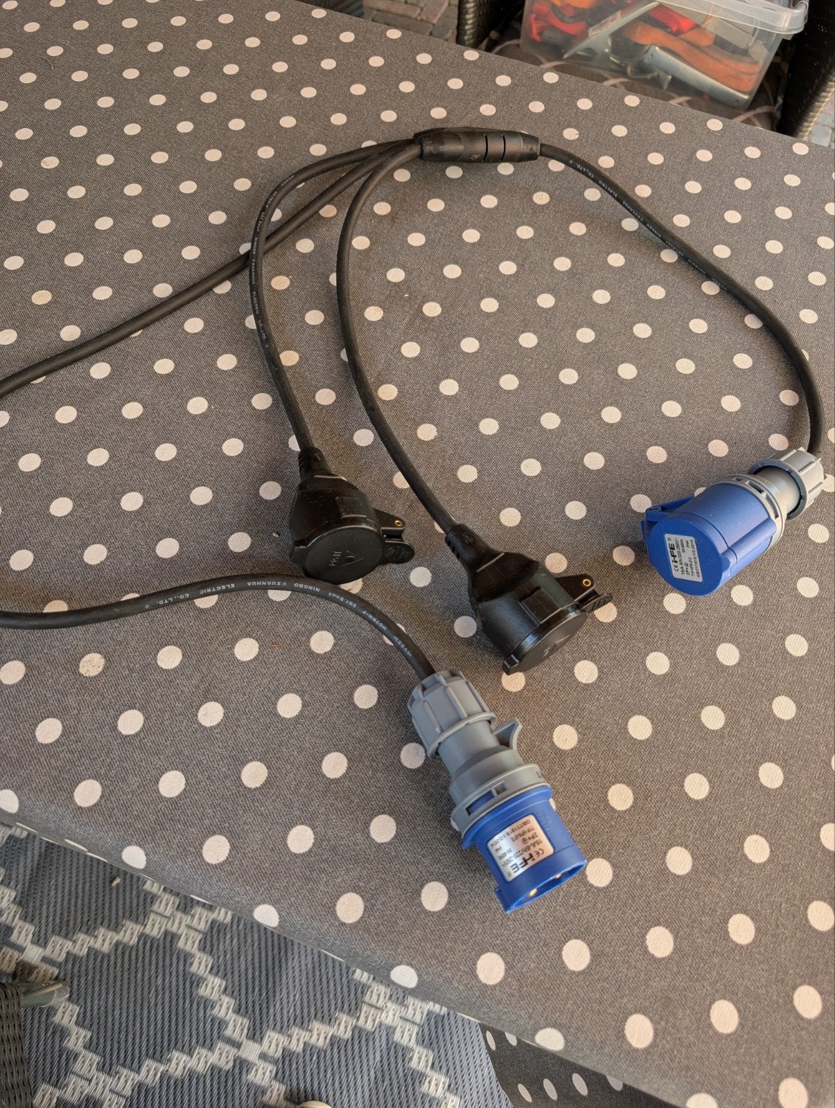CEE Verlengsnoer 16A 220-250V IP44 splitkabel, Ophalen, Gebruikt