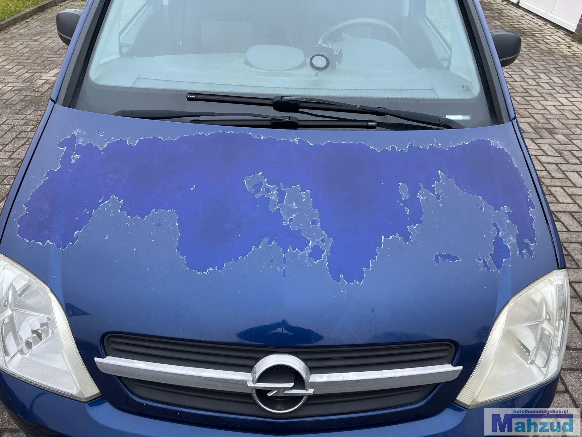 OPEL MERIVA A Blauw Z21B Motorkap 2003-2010, Gebruikt, Opel Automobile GmbH, Ophalen of Verzenden, Kontakt@opel-infoservice.de
