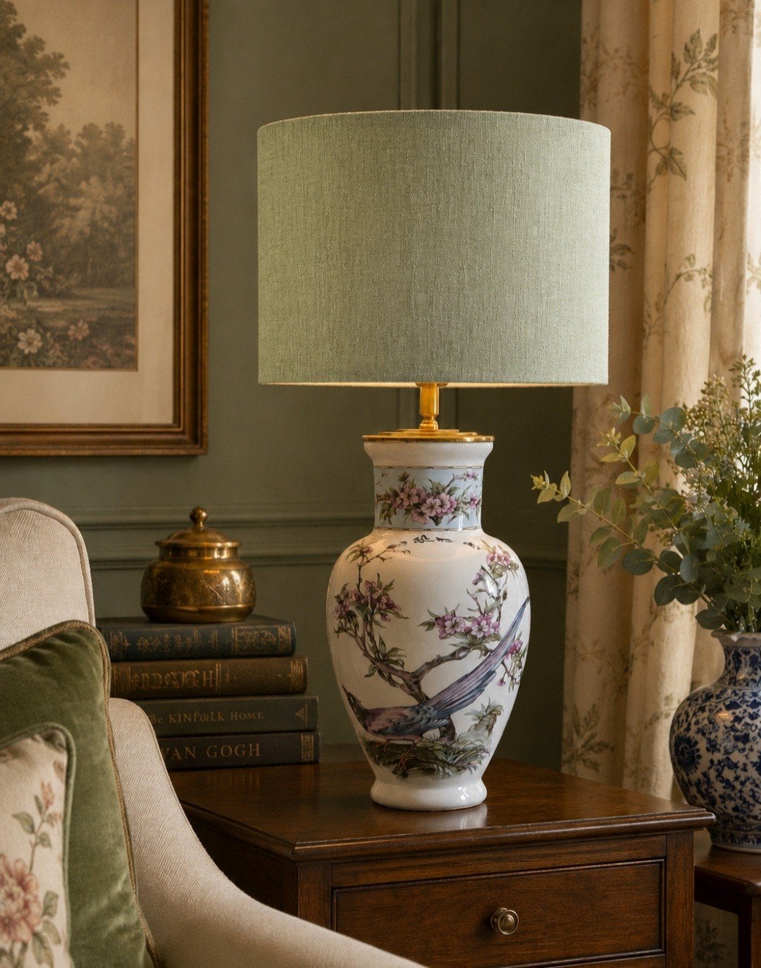 Mooie chinese vaas lamp schemerlamp tafellamp!, Ophalen of Verzenden, Schemerlamp, Met kap