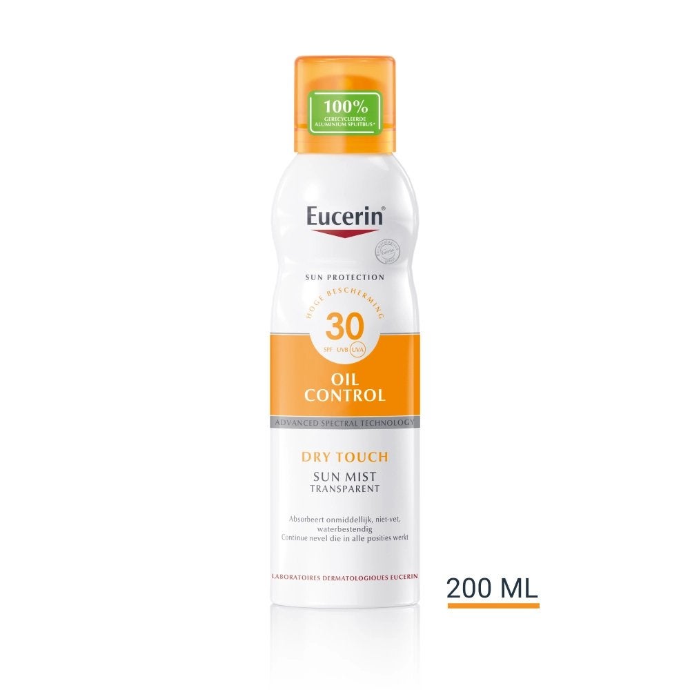 Eucerin Sun Oil Control Mist Transparent Dry Touch SPF30, Verzenden, Nieuw, Zonnebrand of After Sun