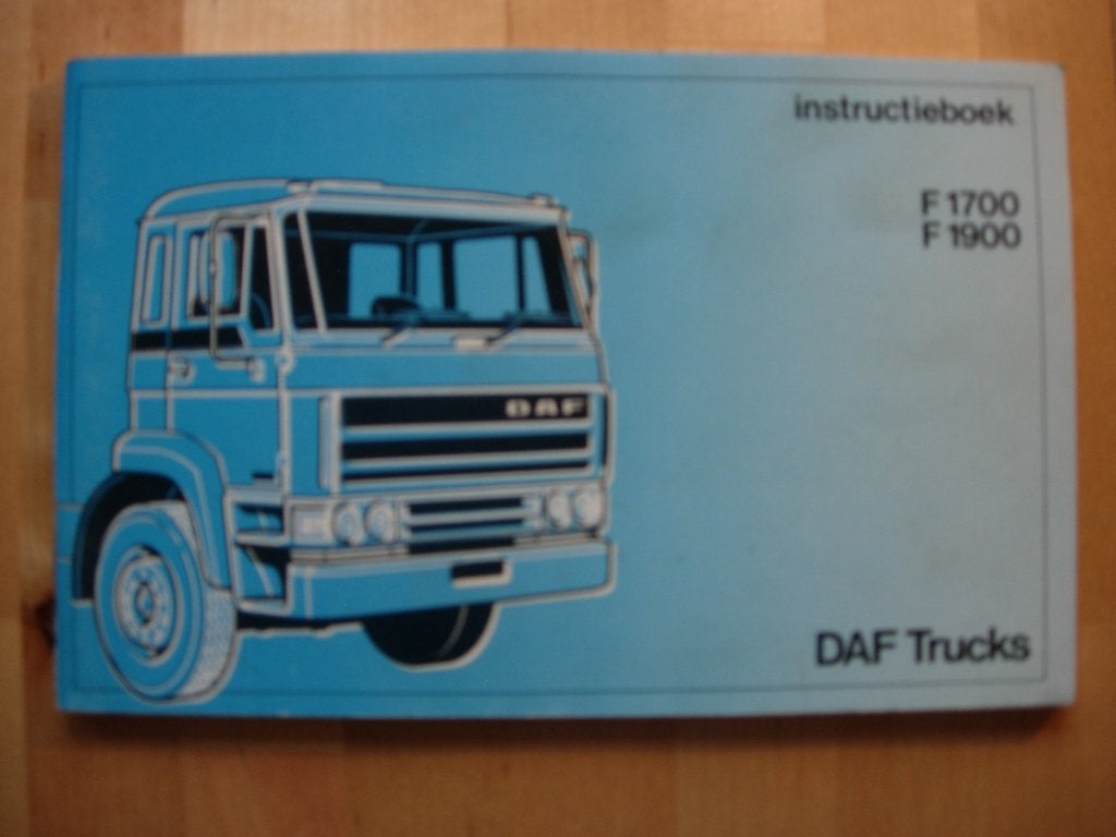 DAF 1700 1900 Instructieboek 1988 – Handleiding, Ophalen of Verzenden