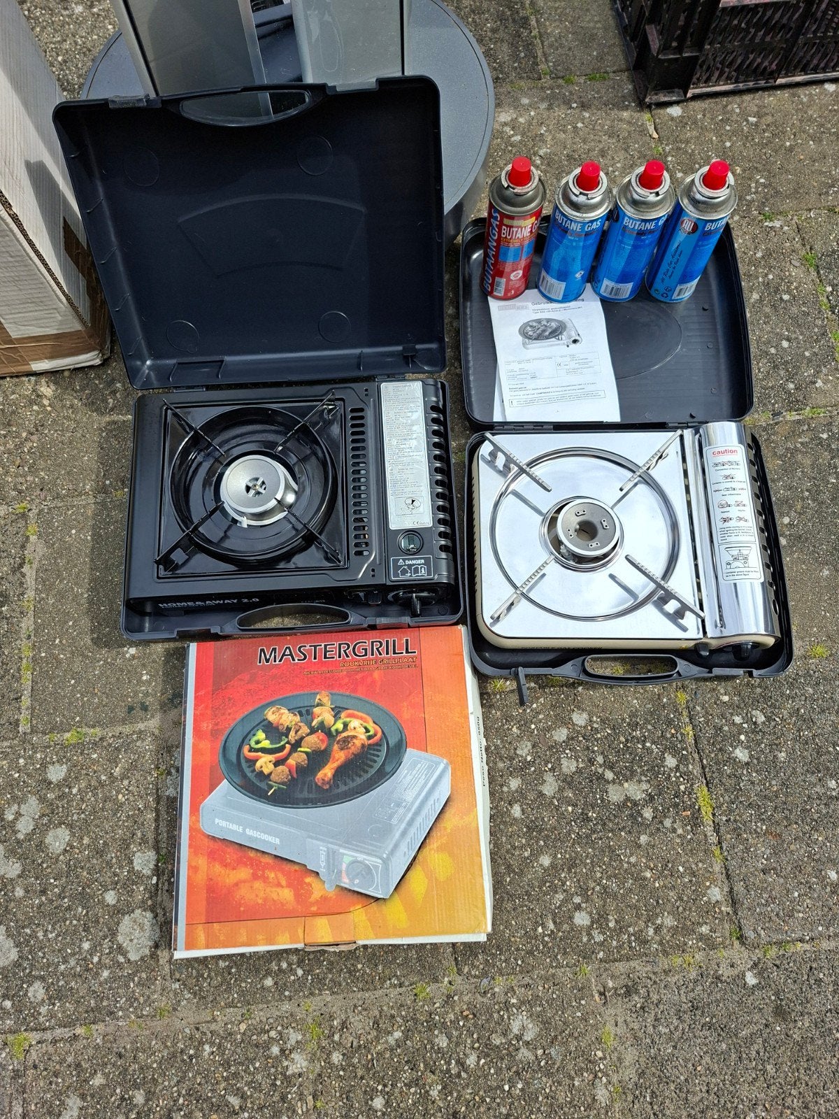 Nieuwe Camping Gas Kookstellen - 3 Stuks met Gasbussen, Ophalen of Verzenden, Nieuw