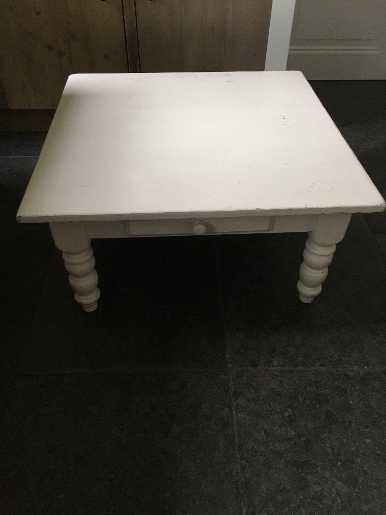 Grenen salontafel, Ophalen, Gebruikt, 100 tot 150 cm, Vierkant