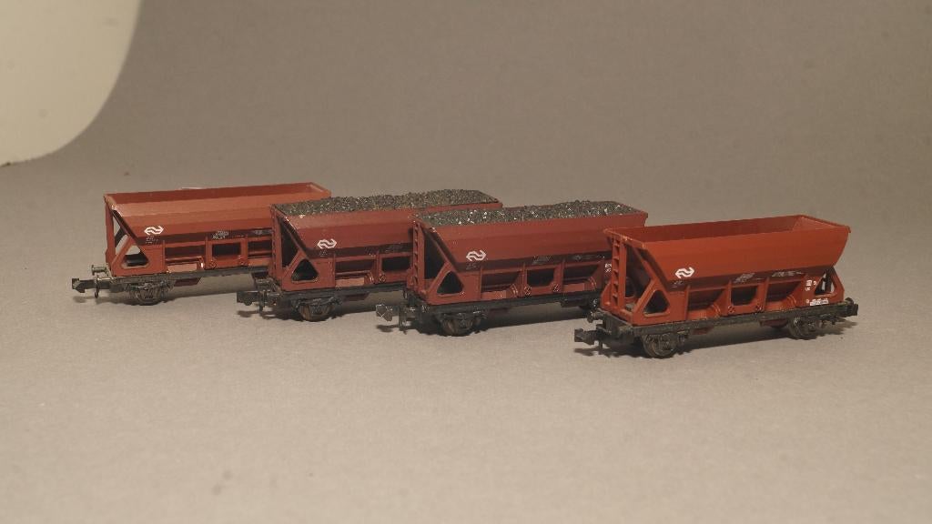 4x Roco NS onderlos wagons goede staat., Gelijkstroom, Wagon, Ophalen of Verzenden, Roco