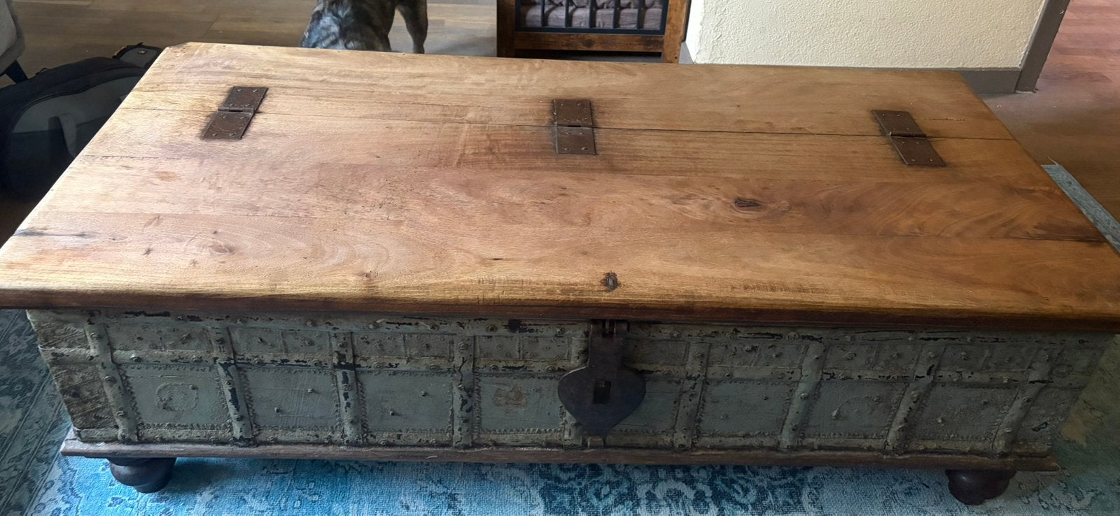 Mooie grote indische salon/opbergkist., Ophalen, Indiaas, 100 tot 150 cm, Zo goed als nieuw