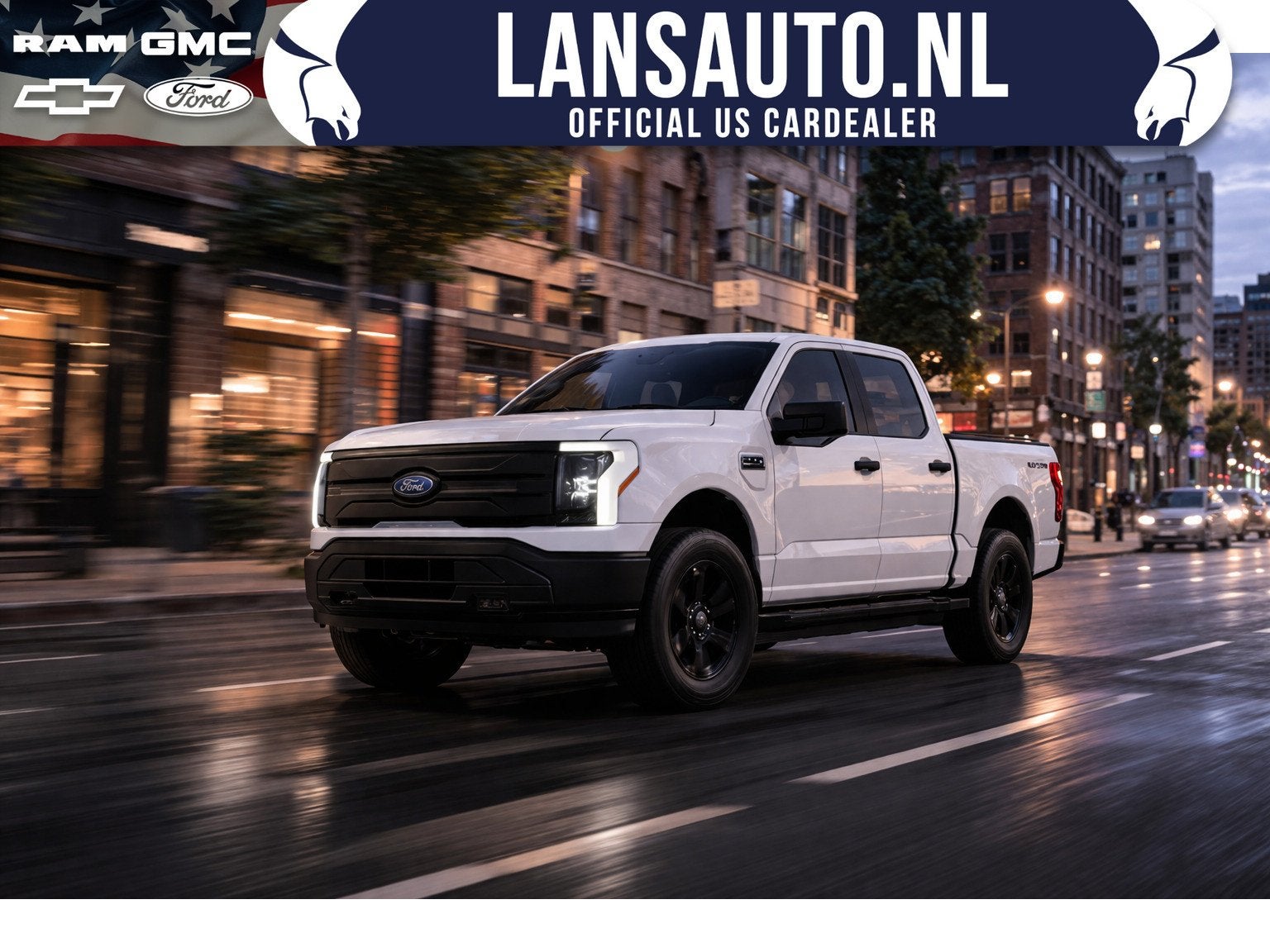 Ford USA F-150 Lightning Pro | Extended Range (500+ KM) | 3., Zwart, F-150, Wit, Leder