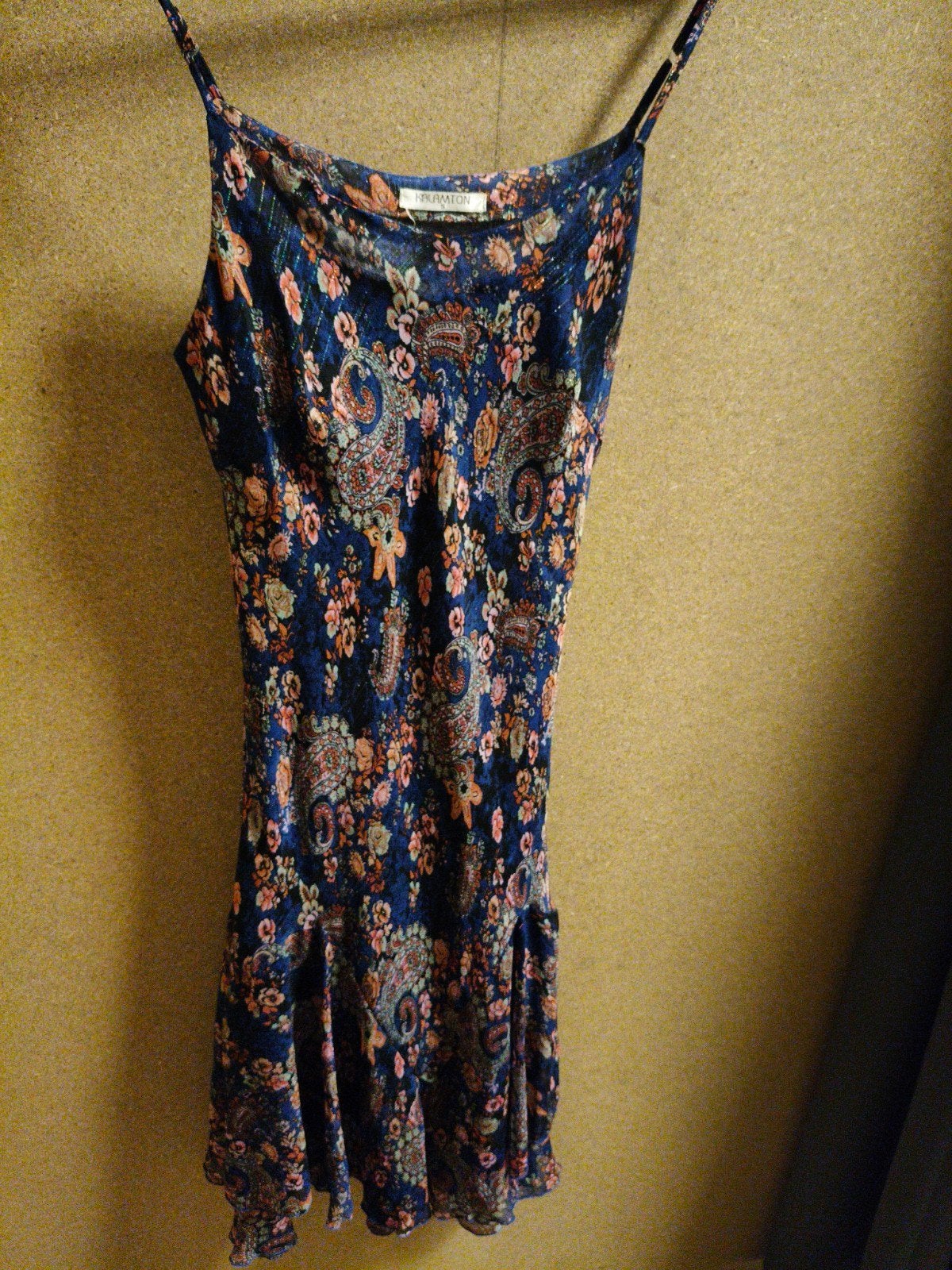 Kalamton Paisley Slip Dress met Shimmer - Boho Y2K S, Kleding | Dames, Ophalen of Verzenden, Maat 36 (S)