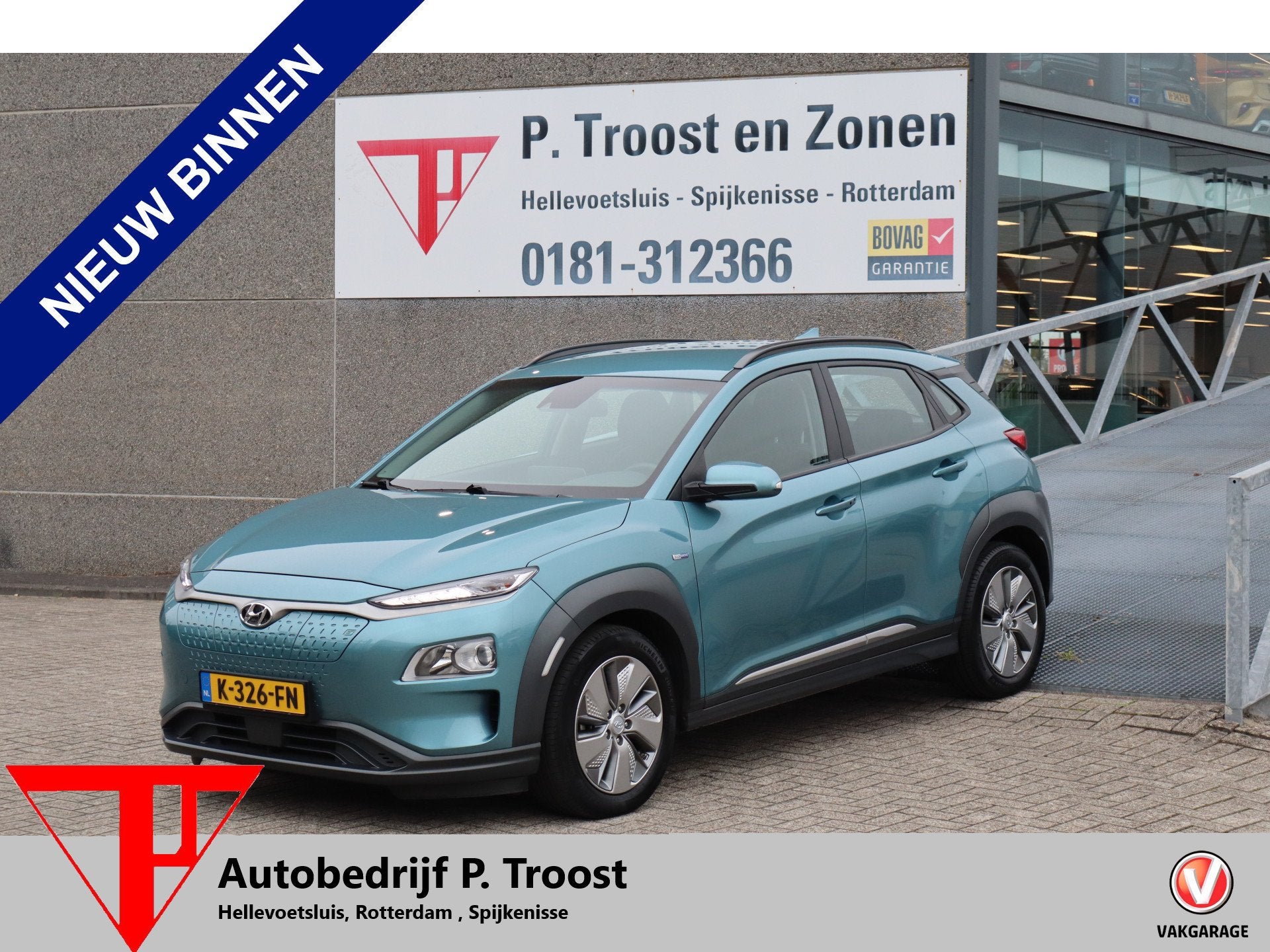 Hyundai KONA EV Comfort Smart 64 kWh Nederlandse auto/Apple, Auto's, 12 maanden, Stof, Gebruikt, Zwart