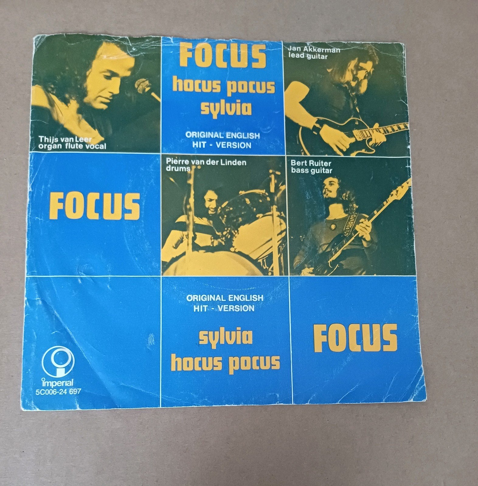 Focus - Hocus Pocus/Sylvia, Cd's en Dvd's, Vinyl Singles, Gebruikt, Beschermende buitenhoes, Single, 1970 - 1979, Pop, 7 inch