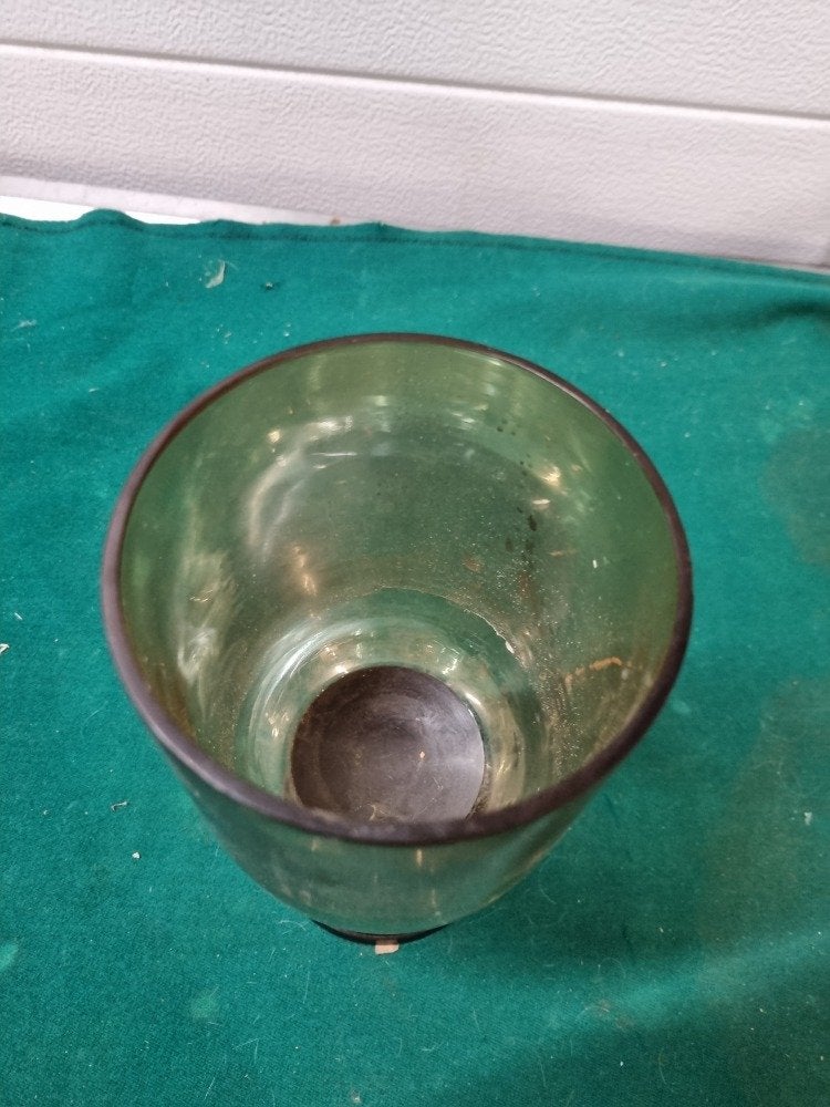kandelaar glas metaal goud tinten, Ophalen of Verzenden, 'T Olde Gre-j, Info@toldegrej.nl, Endepoelstraat 20f Didam