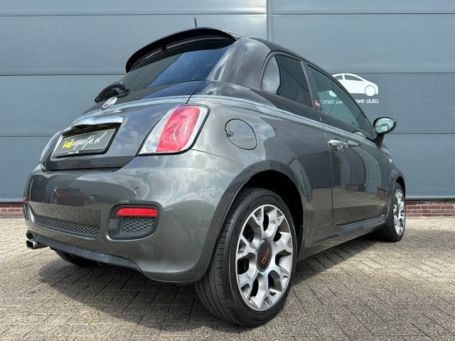 Fiat 500 0.9 Turbo 500S GQ *leder *stoelverw. *p-sensor, Auto's, Fiat, Voorwielaandrijving, Gebruikt, Zwart, 905 kg
