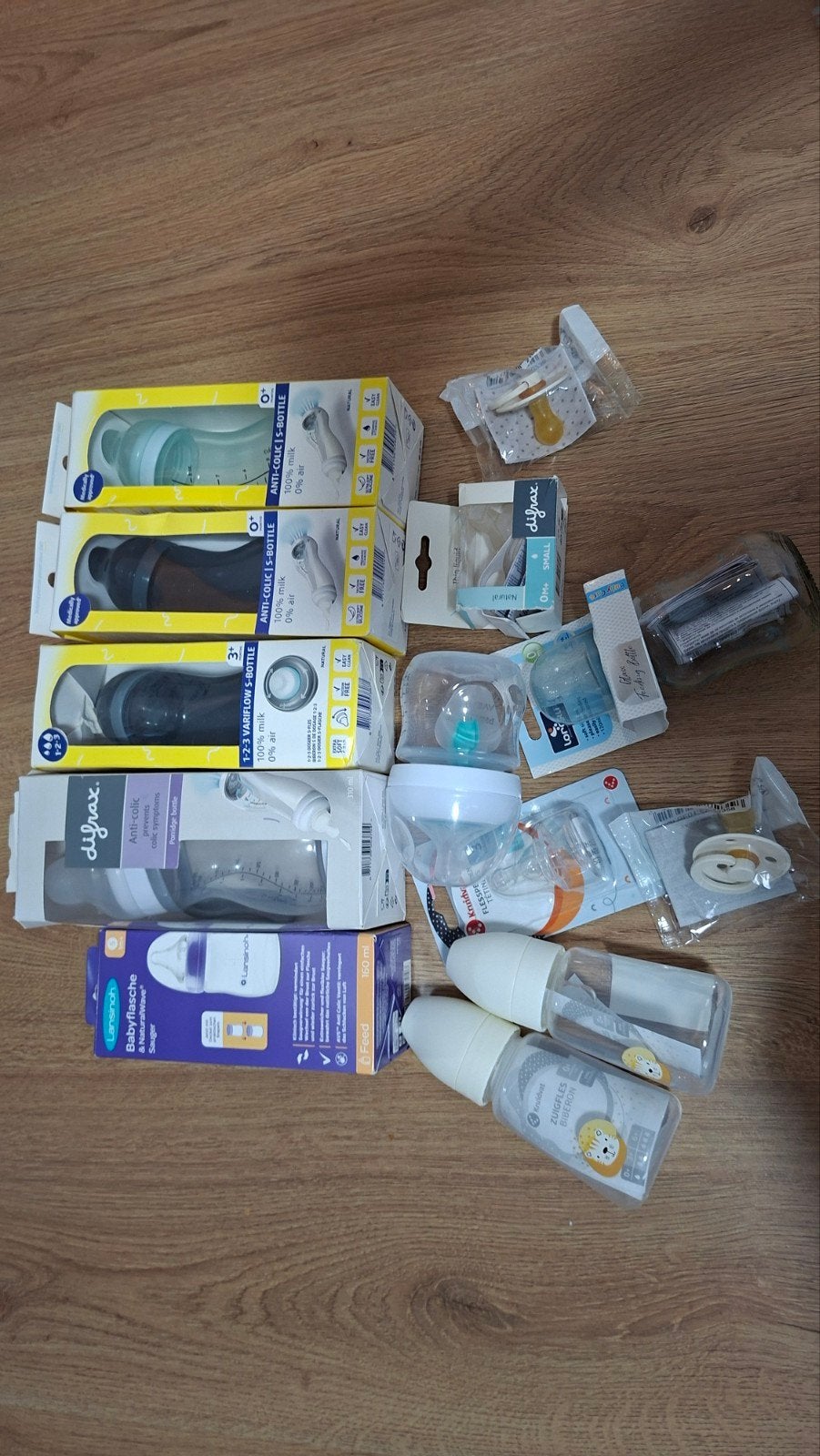 Groot pakket babyflessen en speentjes (Difrax, Lansinoh), Kinderen en Baby's, Difrax, Nieuw, Ophalen of Verzenden, Babyfles