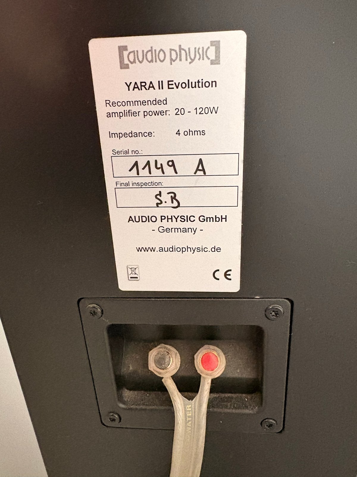 Audio Physic Yara II Evolution Vloerstaande Luidsprekers, Vloerstaande luidspreker, Gebruikt, 60 tot 120 watt, Ophalen