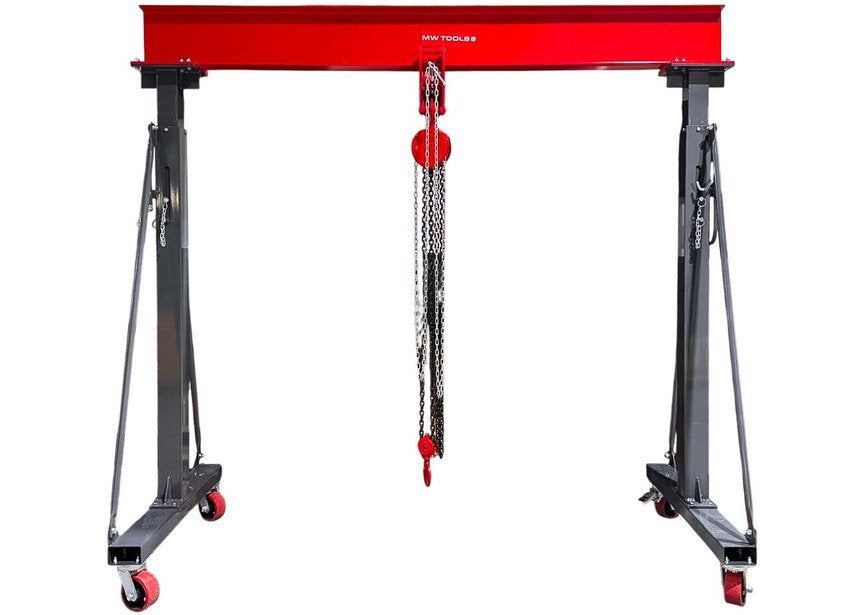 Portaalkraan 3T + kettingtakel en balkenklem MW Tools, Ophalen, Nieuw