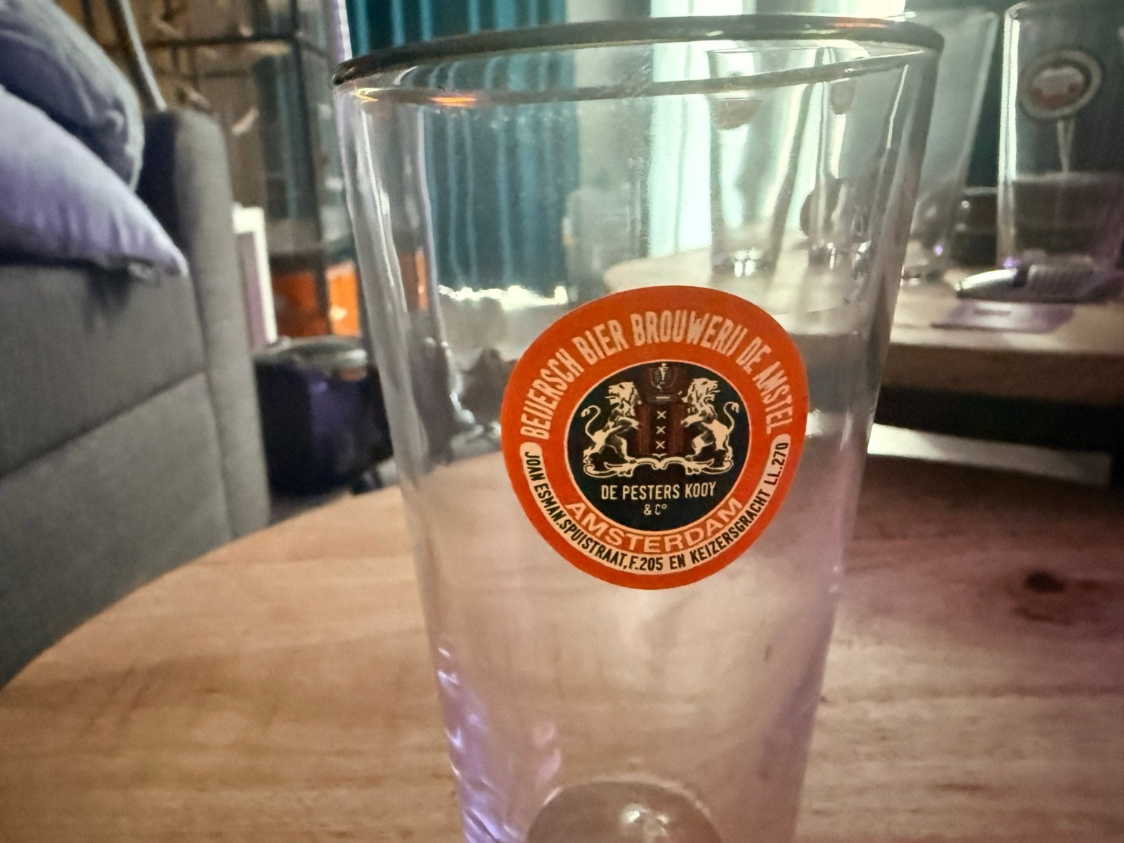 Amstel Bierglas - Zeg het met een Vaasje - 1875 - 4 stuks, Ophalen, Nieuw, Overige merken, Glas