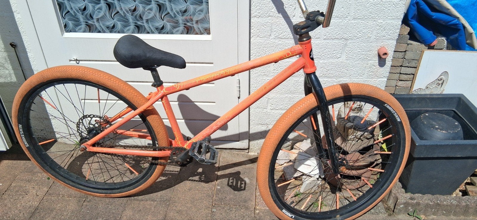 Oranje BMX/Dirt Jump fiets - 26 inch wielen, Fietsen en Brommers, Fietsen | Crossfietsen en BMX, Ophalen, 24 inch of meer, Gebruikt
